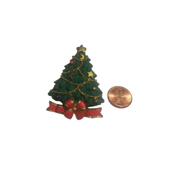 Christmas Tree Pin Brooch Holiday Jewelry - Picture 7 of 9